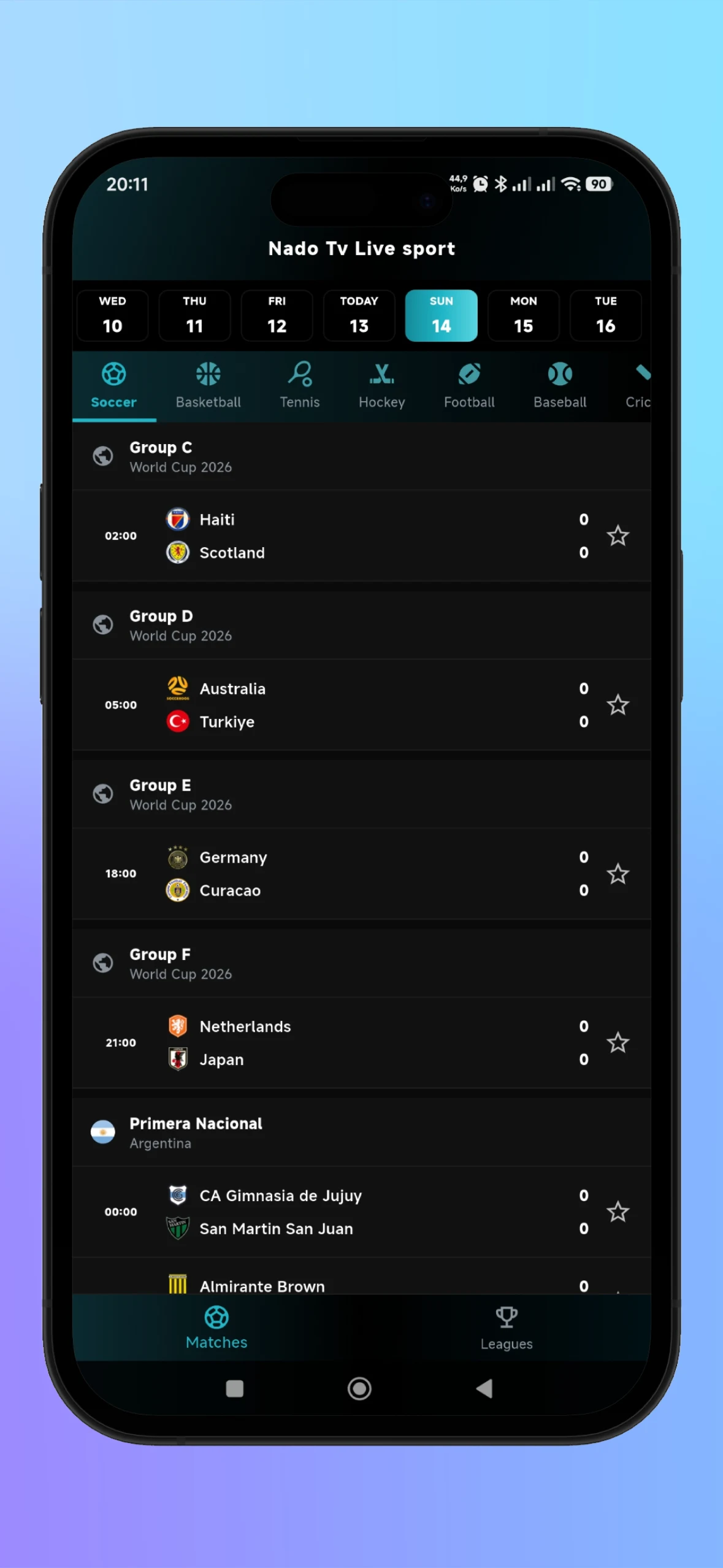 Nado TV: Live Sports & Scores screenshot